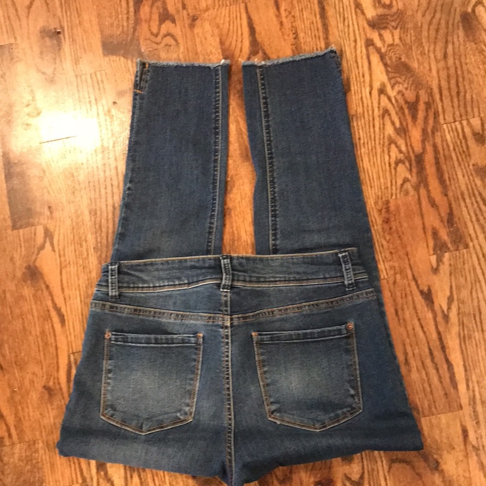 For The Republic Denim Raw Hem Crop Skinny Jeans